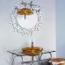 Flower Vine Dressing Up Mirror Art Vinyl Mural Decor Ceiling Wall Sticker Silver