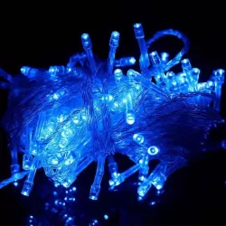 50M LED String Lights Christmas New Year Garland Decoration for Street Room House Garden Outdoor Use DIY Decor CN Plug 400LEDS Blue