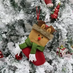 Christmas Socks Gift Bag Christmas Tree Pendant Decoration Socks Creative Christmas Gifts Elk