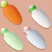 Carrot-Shaped Silicone Water Injection Warm Water Bag Winter Leak-Proof And Explosion-Proof Hand Warmer Light Green