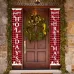 Christmas Decorations Red And Black Lattice Curtain Pull Flag Party Atmosphere Door Hanging Arrangement