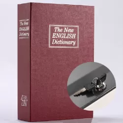 Simulation English Dictionary Book Safe Piggy Bank Creative Bookshelf Decoration Trumpet Key Version Red