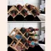 10 Bottles Racks Foldable Wine Stand Wooden Wine Holder Kitchen Bar Display Shelf Carbon Baking