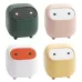Desktop Trash Can Mini Dual-layer Push Trash Bin Green