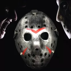Halloween Party Cool Thicken Jason Mask Silver