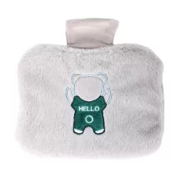 0688 PVC Plush Hand Pluggable Water-filled Hot Water Bags Gray