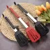 Stainless Steel Silicone Food Spatula Food Clip Barbecue Steak Clip Barbecue Baking Tool 9 Inch With Bracket Random Color Delivery