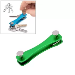 Portable Metal Key Storage Clip Green