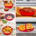 Round 2 Layer Air Fryer Silicone Basket Reusable Foldabl Air Fryer Mold Liner Tray Gray