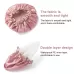 Lovely Thick Women Satin Colorful Double Waterproof Hair Cover Bathing Cap Pink