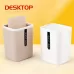 Mini Office Coffee Table Desktop Plastic Shake Lid Storage Trash Can Gray