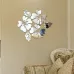 2 Sets Flower Pattern Wall Sticker Home Decor 3D Wall Decal Art DIY Mirror Wall Stickers Living Room Decoration