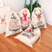 B Type Large Printed Linen Backpack Christmas Gift Bag Candy Bag