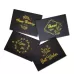 100 PCS Wedding Blessing Card Thank You Message Gift Decoration Card Bronzing Flower Greeting Card Blessing Black