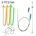 6 PCS/Set 150cm Kitchen Pipe Dredge Hook Sewer Toilet Anti-Blocking Sink Dredge Kit