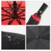 Two-Color Three-Fold Wind-Proof Sunscreen Umbrella Red