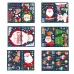 6306 Santa Claus Hanging Stickers Shop Window Glass Door Living Room Wall Stickers