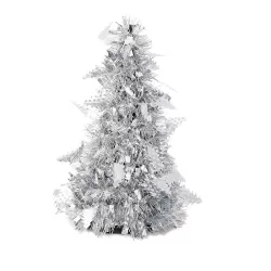 Mini Desktop Christmas Tree Hotel Shopping Mall Christmas Decoration With Small Tree Silver