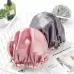 Lovely Thick Women Satin Colorful Double Waterproof Hair Cover Bathing Cap Pink