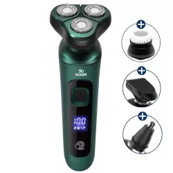 4 In 1 Smart Electric Shaver LCD Digital Display Three-head USB Rechargeable Floating Razor