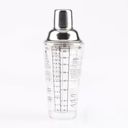 450ml Stainless Steel Glass Cocktail Shaker Tools Milk Tea Cup with Scale
