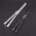 Salon Stainless Steel Practice Comb Practice Knife Uncut Butterfly Comb Silver