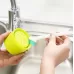 2 Sets 2 in 1 Double Head Door Window Gap Cleaning Brush Cup Brush with Tail Scraper
