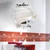 Flower Vine Dressing Up Mirror Art Vinyl Mural Decor Ceiling Wall Sticker Silver