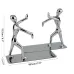 Pair Small Person Standing Decoration Creative Desk Bookshelf Metal Book Push Plate