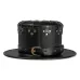 FHG144BK Halloween Punk Style Rivet Gentleman Hat Magic Hat