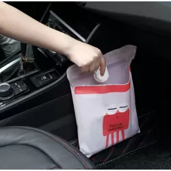 15 PCS Creative Cute Car Garbage Bag Paste-type Cleaning Bag for Car Interior Pink