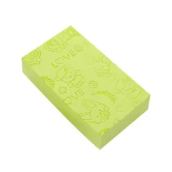 Baby Shower Spa Bath Square Sponge Body Cleaning Scrub Green