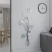 Creative 3D Vase Style Mirror DIY Wall Sticker Set