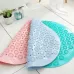 Bathroom Anti-slip Round Mat Suction Cup Massage Foot Pad Blue
