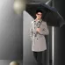 Two-Color Three-Fold Wind-Proof Sunscreen Umbrella Red