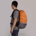 2 PCS Outdoor Mountaineering Color Matching Luminous Backpack Rain Cover Red and Orange