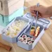 Double-layer Lunch Box Plastic Microwaveable Student Lunch Box Cutlery set Pink