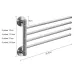 Stainless Steel Towel Bar Rotating Towel Rack Bathroom Kitchen Wall-mounted Towel Polished Rack Holder Brushed Two Poles