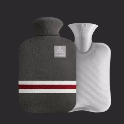 2000ml Large Explosion-proof Water-injected PVC Warm Water Bag Dark Gray