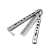 Salon Stainless Steel Practice Comb Practice Knife Uncut Butterfly Comb Silver