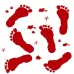Halloween Decorations PVC Creative Blood Handprints and Footprints Wall Stickers Window Stickers Random Style Delivery