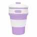 350ml Folding Portable Silicone Coffee Cup Multi-function Travel Cup Purple