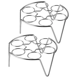 2 PCS Kitchen Stainless Steel Steamed Egg Rack