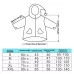 Large Hat Brim Cartoon Print Children Raincoat with Schoolbag Seat Green