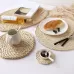 2 PCS Non-slip Natural Corn Woven Thickening Insulated Tea Mat Table Heat-resistant Casserole Mat Round Placemat 35cm