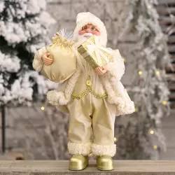 Christmas Decoration Standing Santa Claus Doll Christmas Backpack Old Man Doll Ornaments Gift