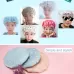 28cm Thick Waterproof Bath Hat Double Layer Shower Hair Cover Women Supplies Shower Caps Blue Small Flower