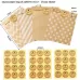 2sets Wave Dot Packaging Kraft Paper Bag Stickers DIY Baking Packaging Gift Bags