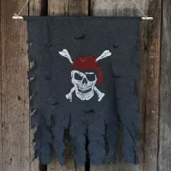 Halloween Decoration Jolly Roger Skull Banner Pirate Flag Party Supplies
