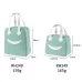 Smile Lunch Bag with Leather Handles Small Gray